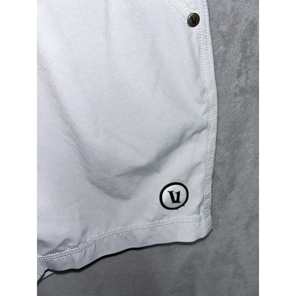 Vuori Shorts Mens XS Gray Athletic Lined Quick Dry Stretch Drawstring 7 Inch